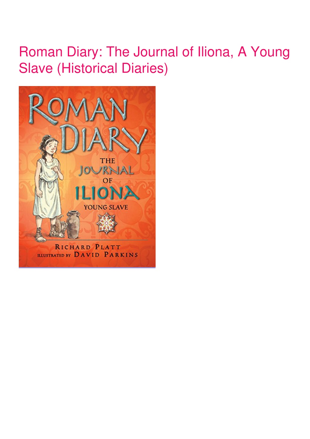 roman diary the journey of iliona pdf