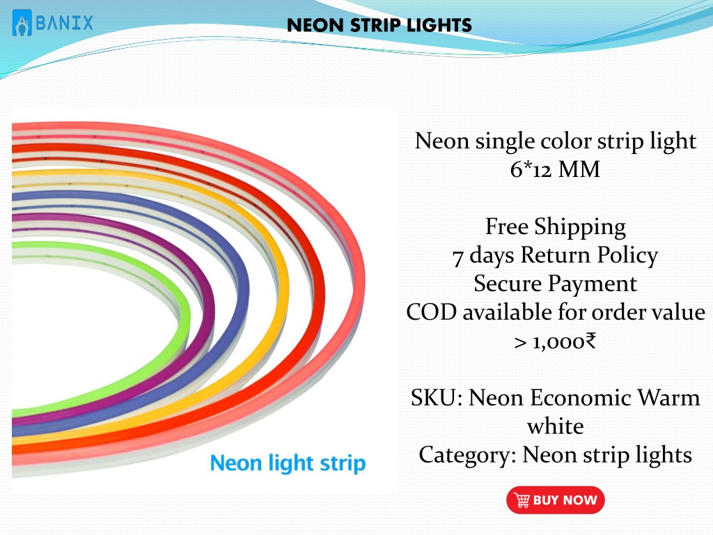 PPT - Banix is the best choice for Neon Flexible Strip Light in India  PowerPoint Presentation - ID:12456633