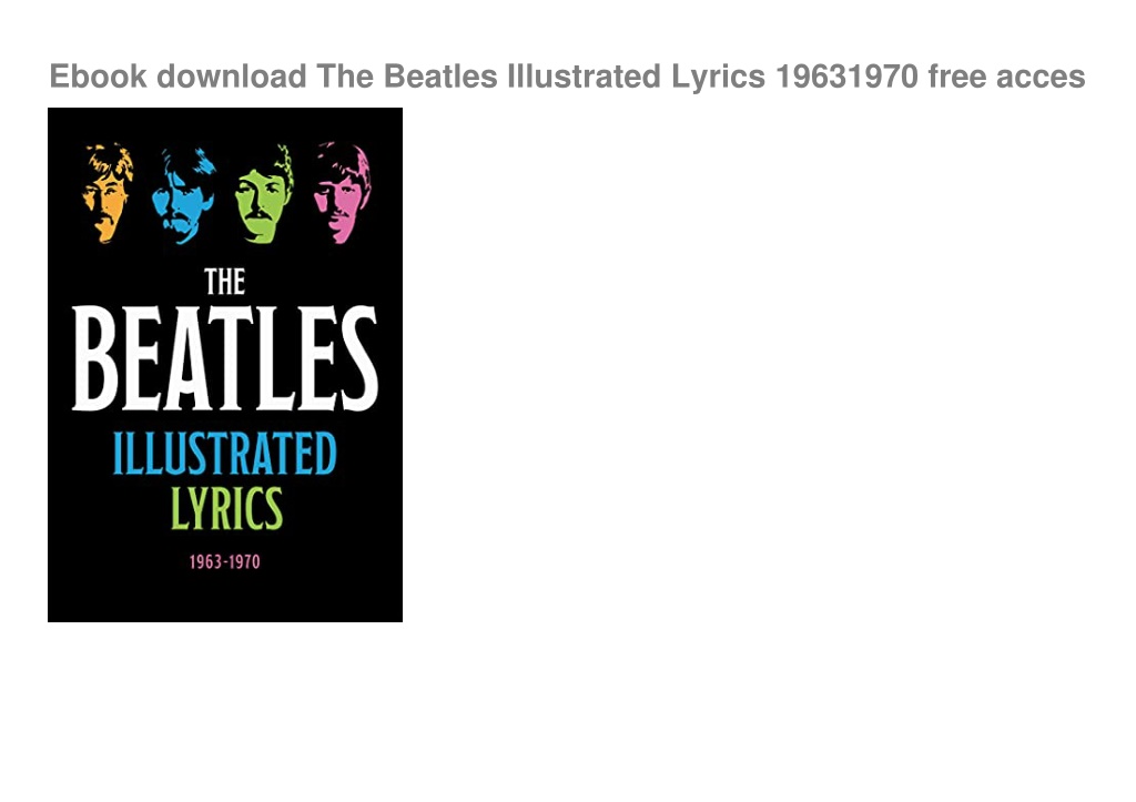 beatles illustrated lyrics download