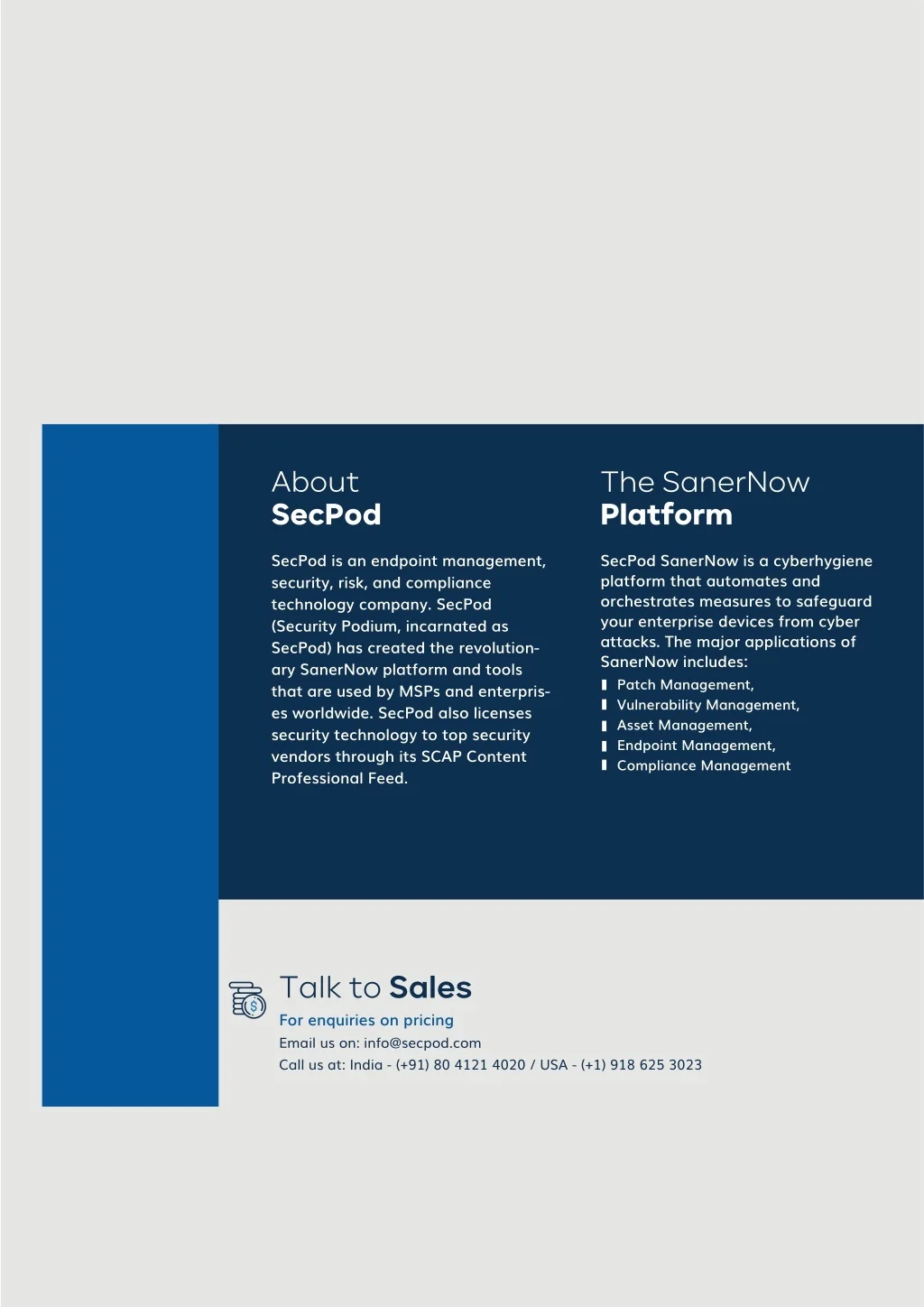 Secpod Poster PPT - SecPod SanerNow - Vulnerability Management Datasheet PowerPoint ...