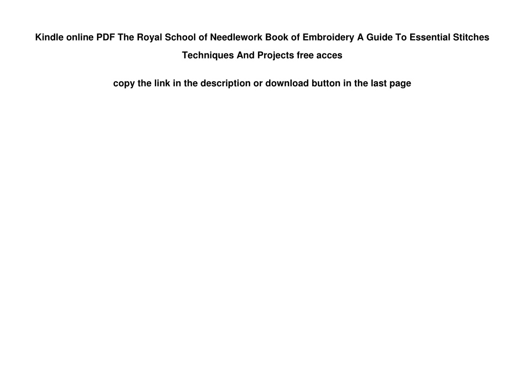 The Royal School of Needlework Book of Embroidery : A Guide to Essential Stitches, Techniques and Projects