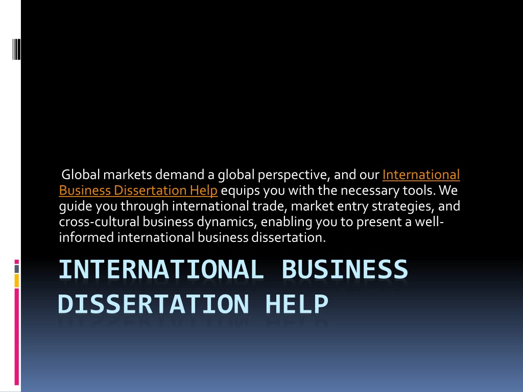 international business dissertation