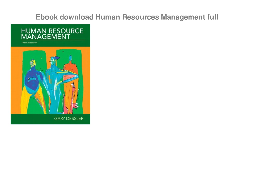 PPT - Ebook Download Human Resources Management Full PowerPoint ...