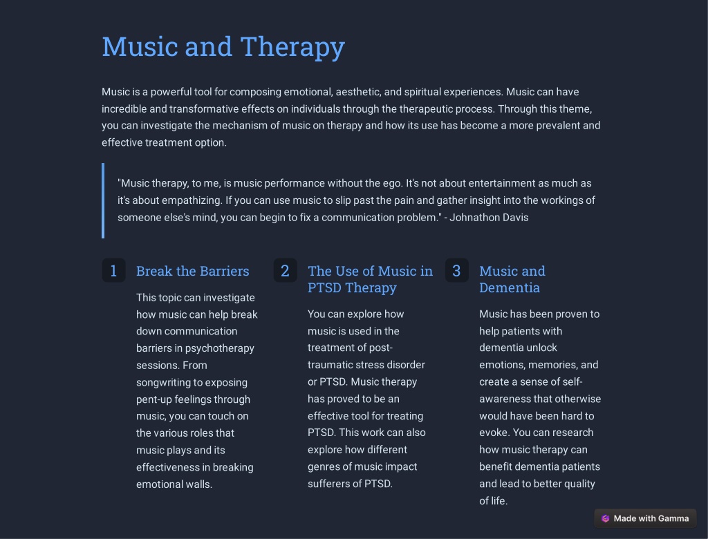 music therapy dissertation