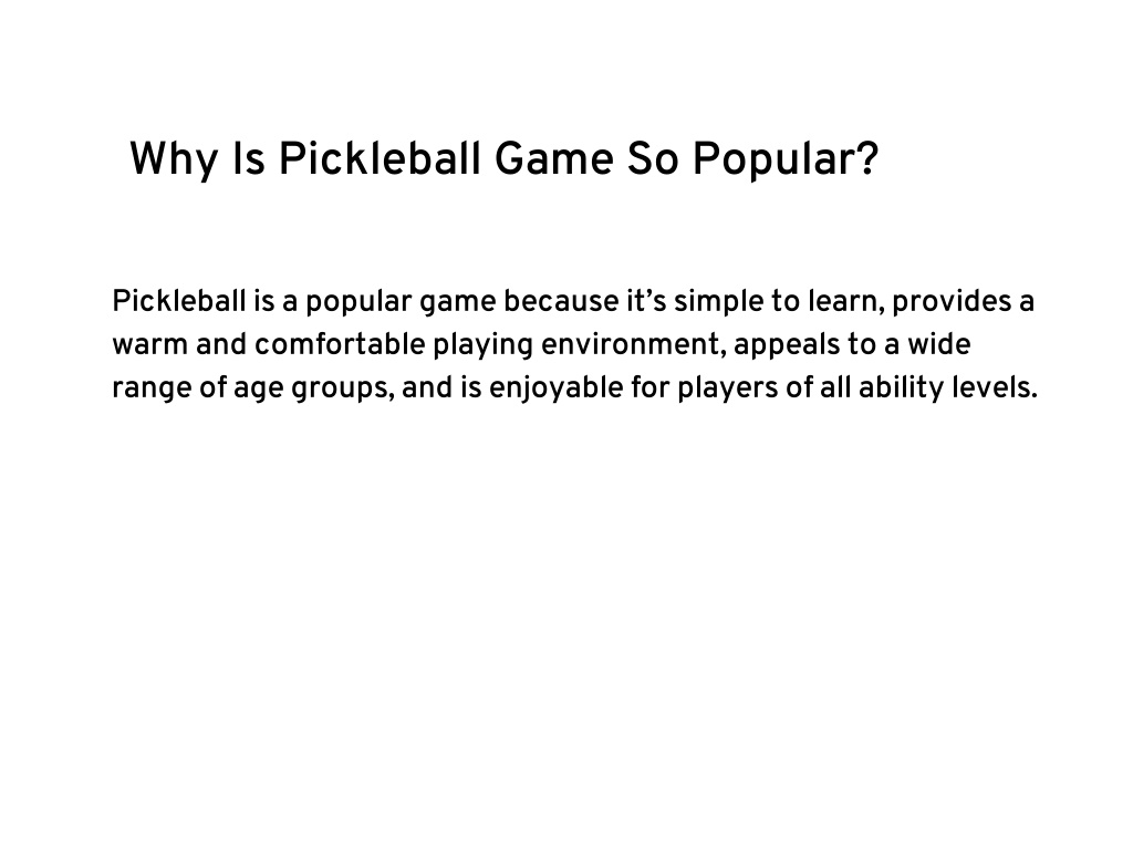 PPT PICKLEBALL GAME PowerPoint Presentation, free download ID12473401