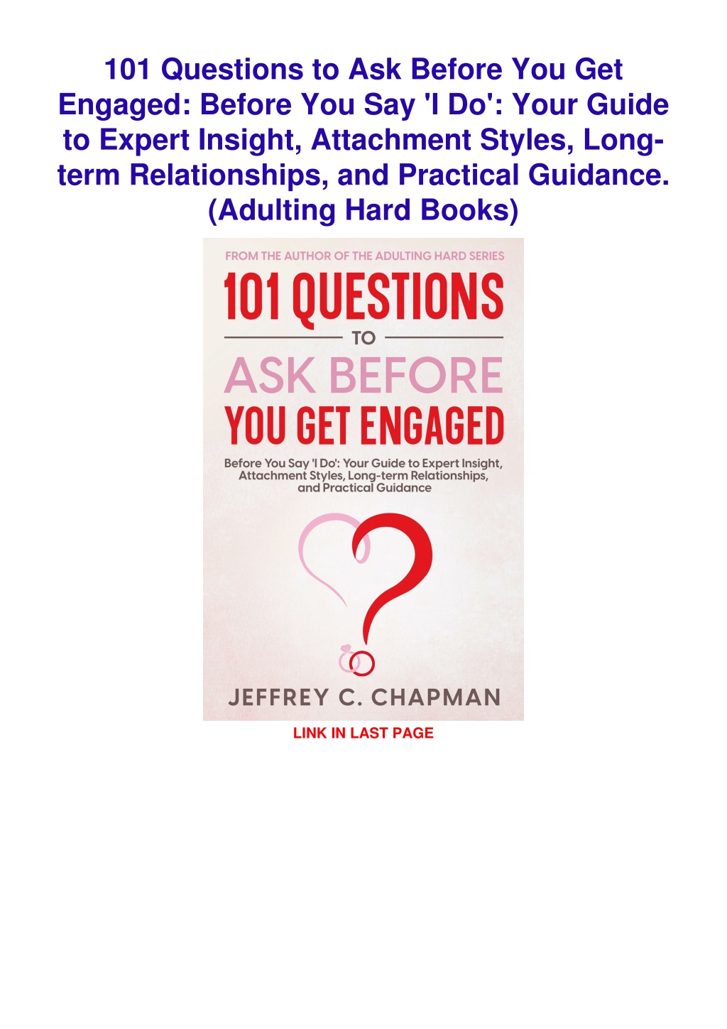 PPT - get [PDF] Download 101 Questions to Ask Before You Get Engaged ...
