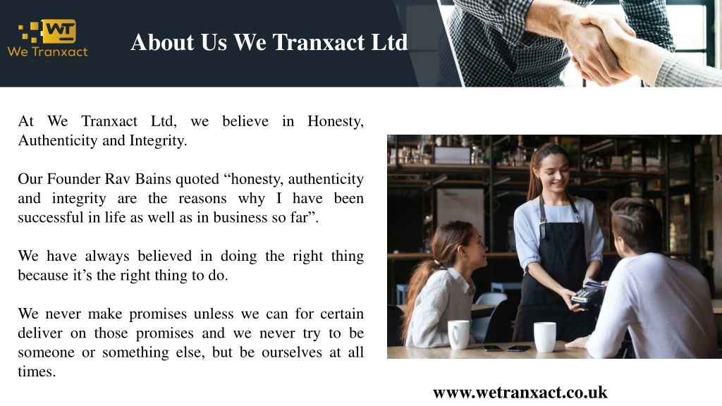 PPT - Welcome To We Tranxact Ltd PowerPoint Presentation, Free Download ...