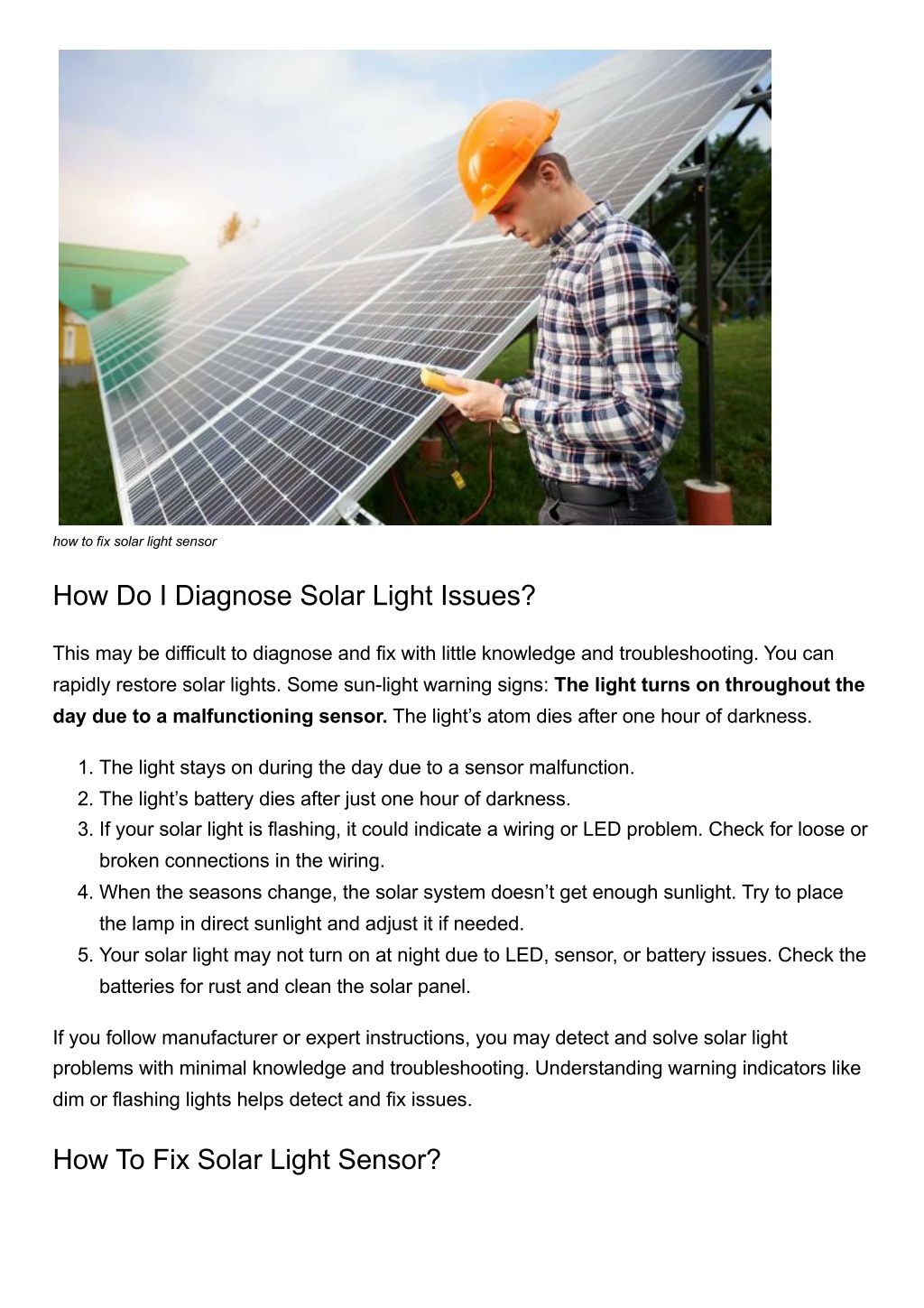 Solar Lights Not Working? Find Out How To Fix Them