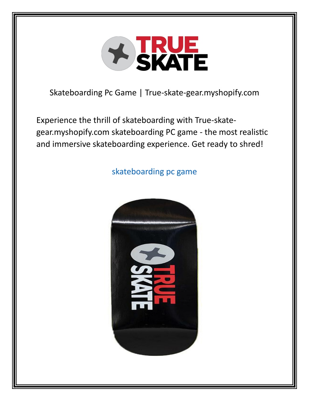 PPT - Skateboarding Pc Game True-skate-gear.myshopify PowerPoint ...