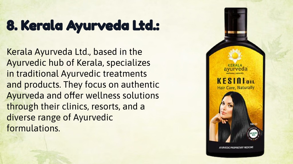 PPT 10 Top Ayurvedic Companies in India 2023 PowerPoint Presentation