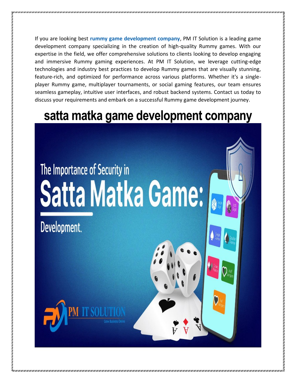 What Makes PM IT Solution the Leader in Ludo Game Development