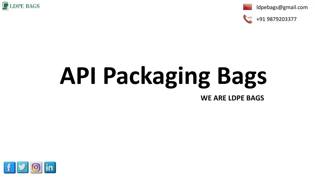 PPT - API Packaging Bags PowerPoint Presentation, free download - ID ...