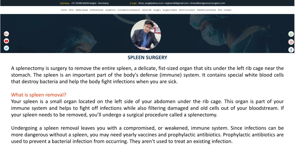 PPT - Dr.Sen Spleen Surgery PowerPoint Presentation, free download - ID ...