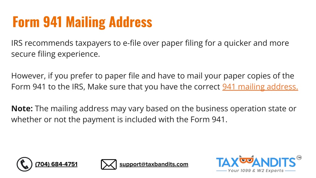 Form 941 Mailing Address 2024 No Payment Sonya Elianore