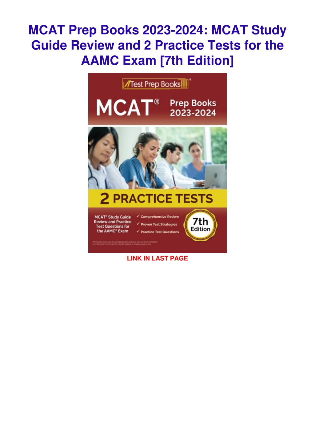 PPT [PDF] DOWNLOAD MCAT Prep Books 20232024 MCAT Study Guide Review