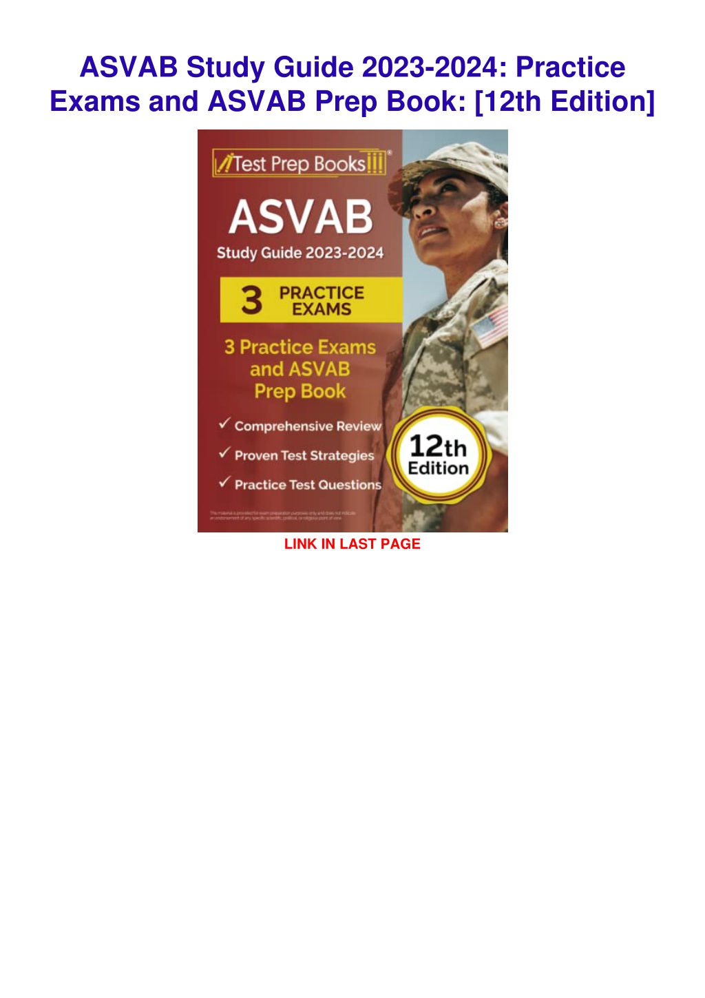 PPT [PDF] DOWNLOAD ASVAB Study Guide 20232024 Practice Exams and