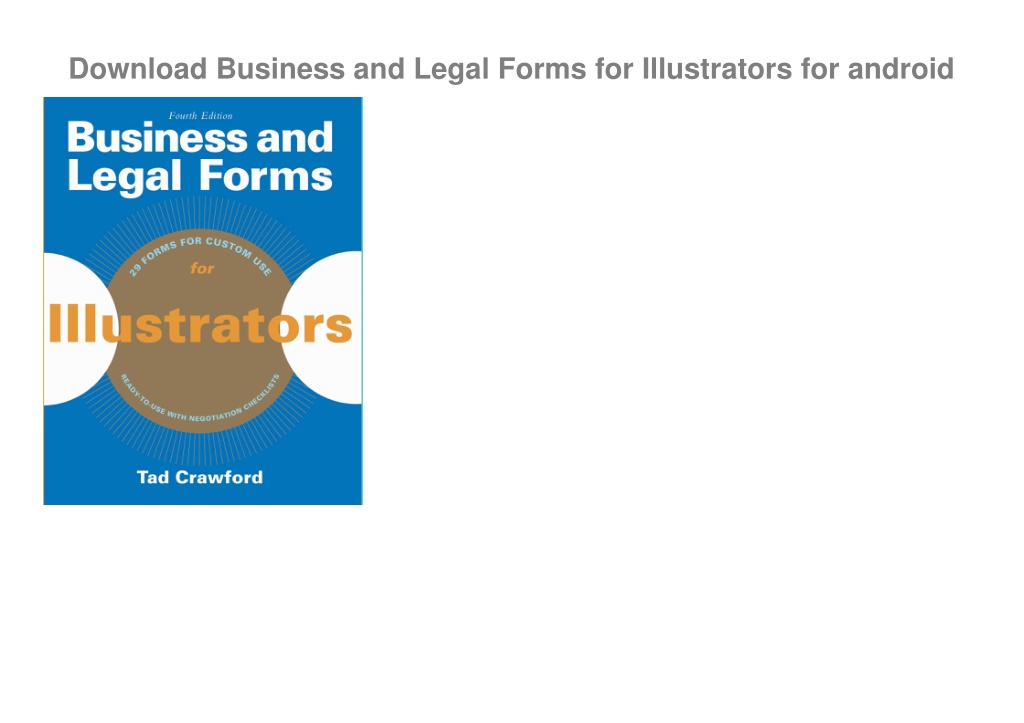 business and legal forms for illustrators download