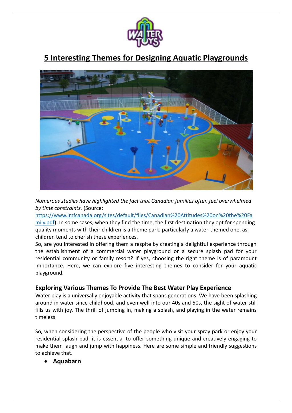 PPT - Empex Watertoys® - 5 Interesting Themes for Designing Aquatic ...