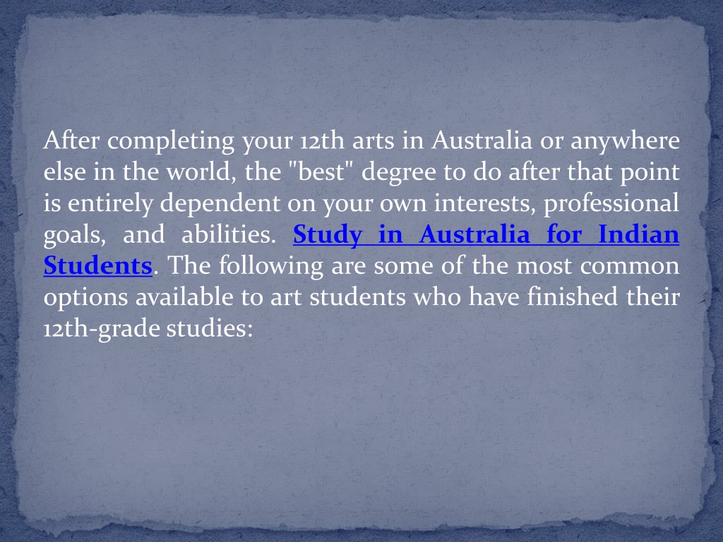 PPT Which Course Is Best After 12th Arts In Australia PowerPoint 