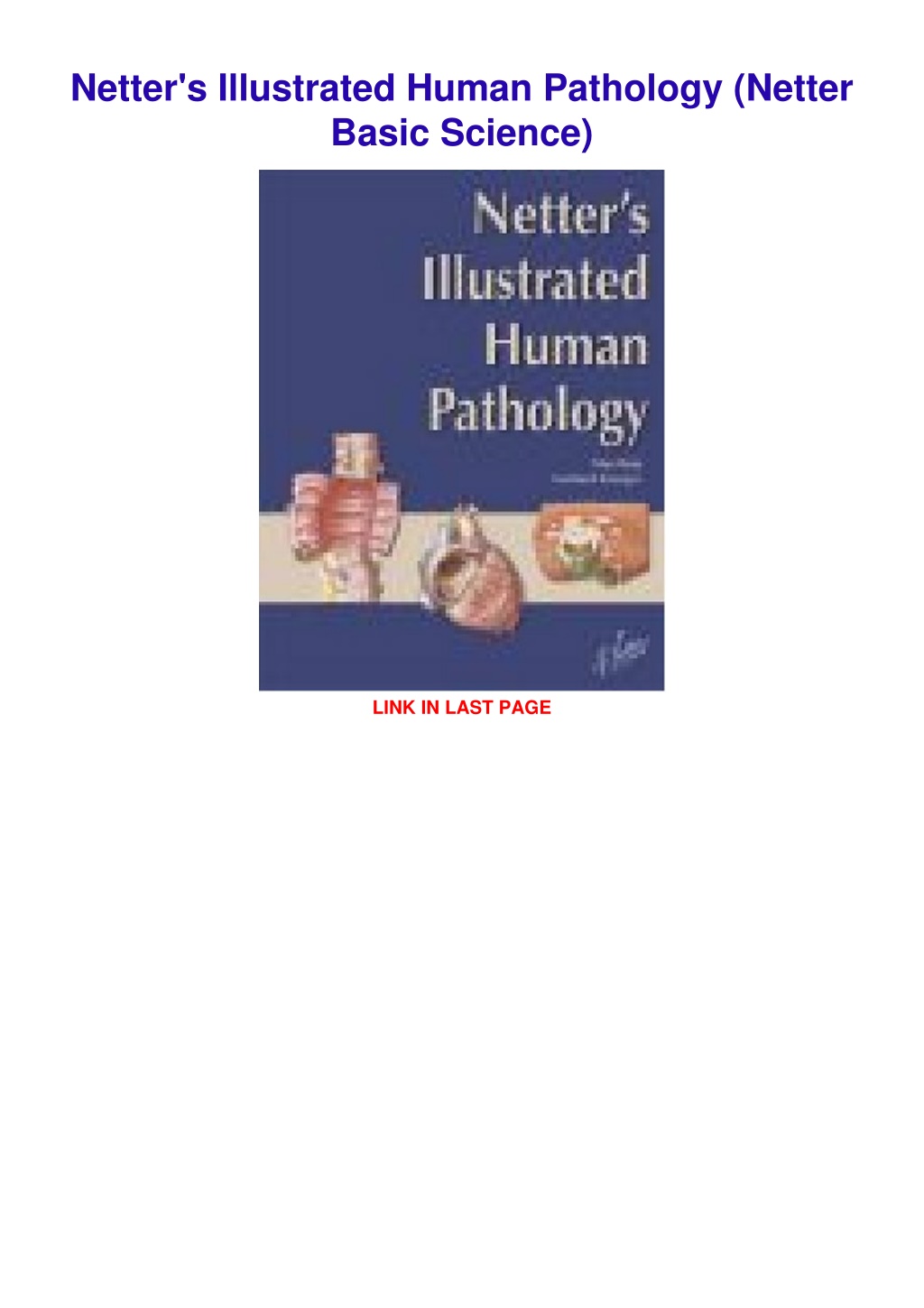 netters illustrated human pathology pdf download