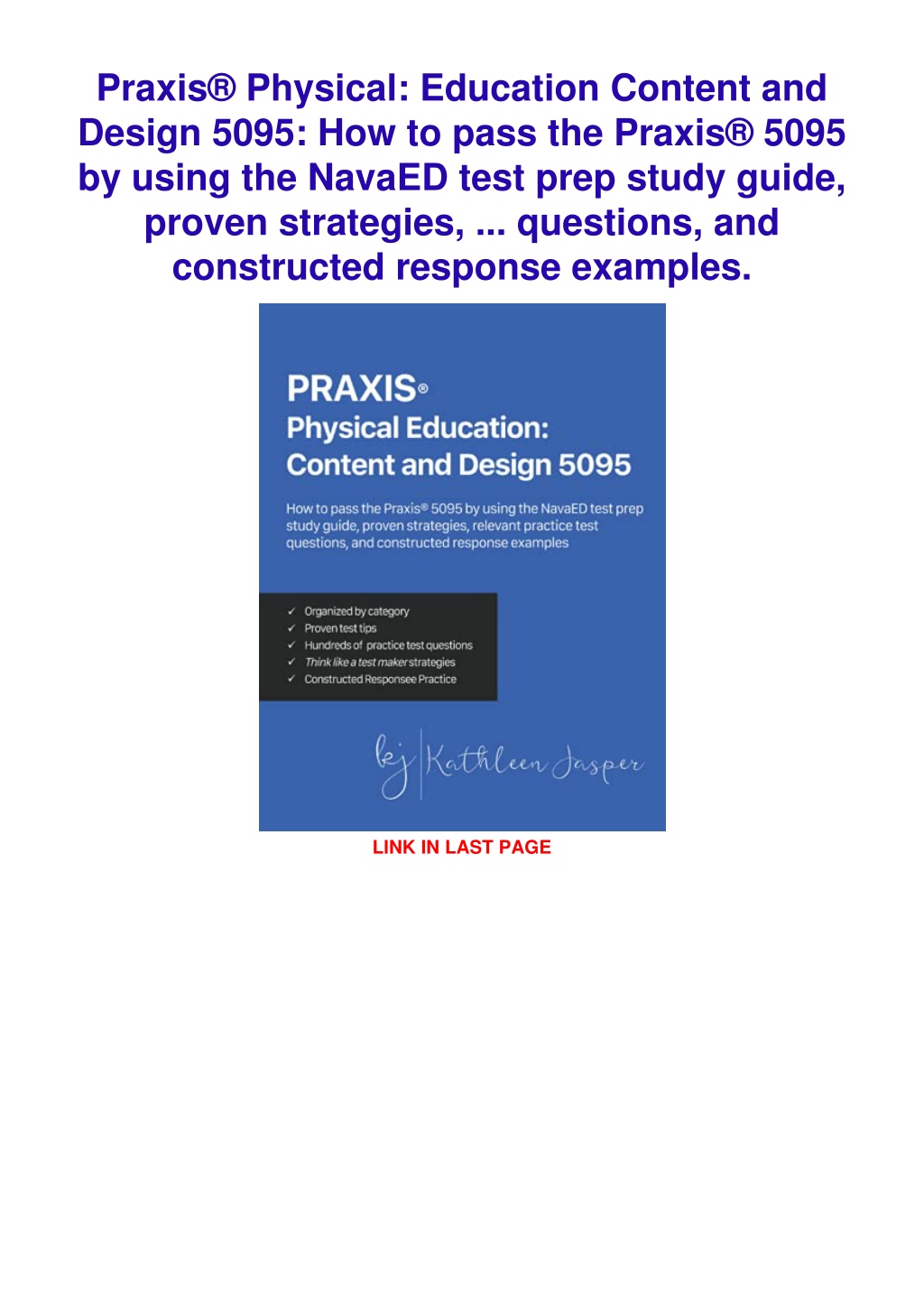 PPT Download Book PDF Praxis Physical Education Content And Design How To Pass The