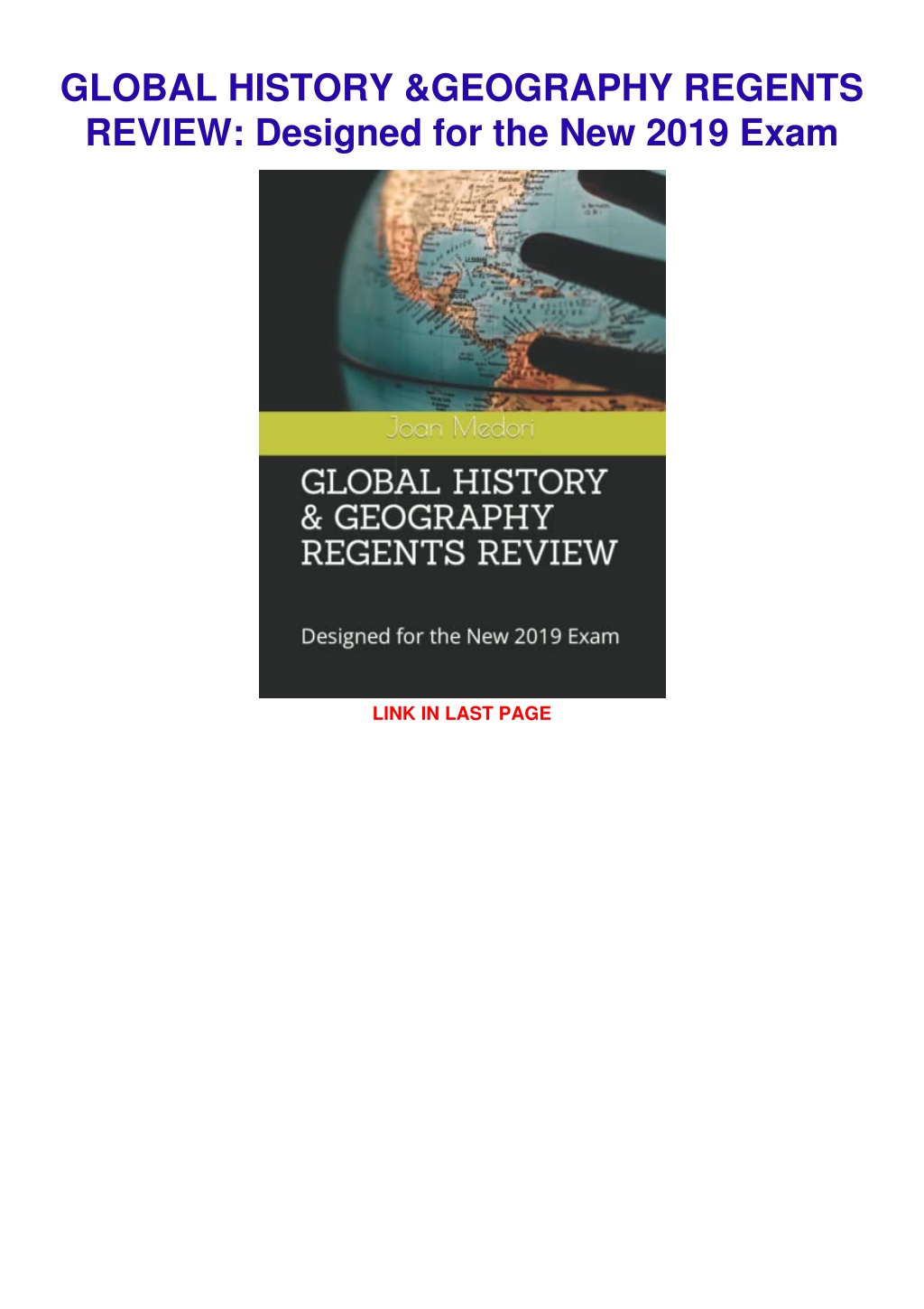 PPT [READ DOWNLOAD] GLOBAL HISTORY & GEOGRAPHY REGENTS REVIEW
