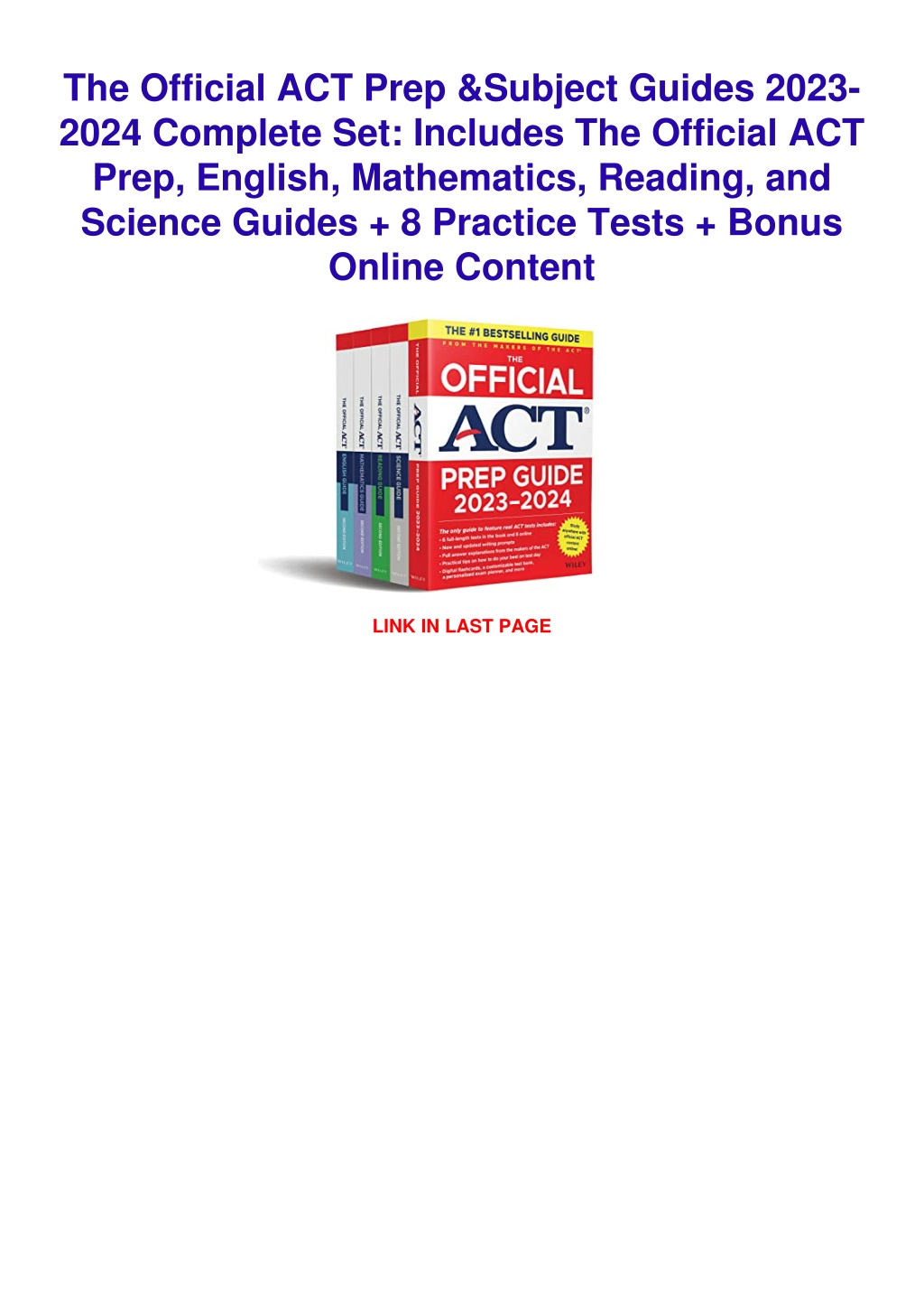 PPT get [PDF] Download The Official ACT Prep & Subject Guides 2023