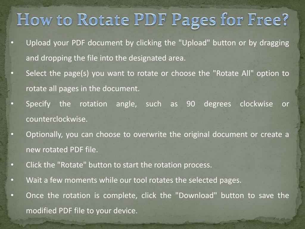 pdf presentation rotate