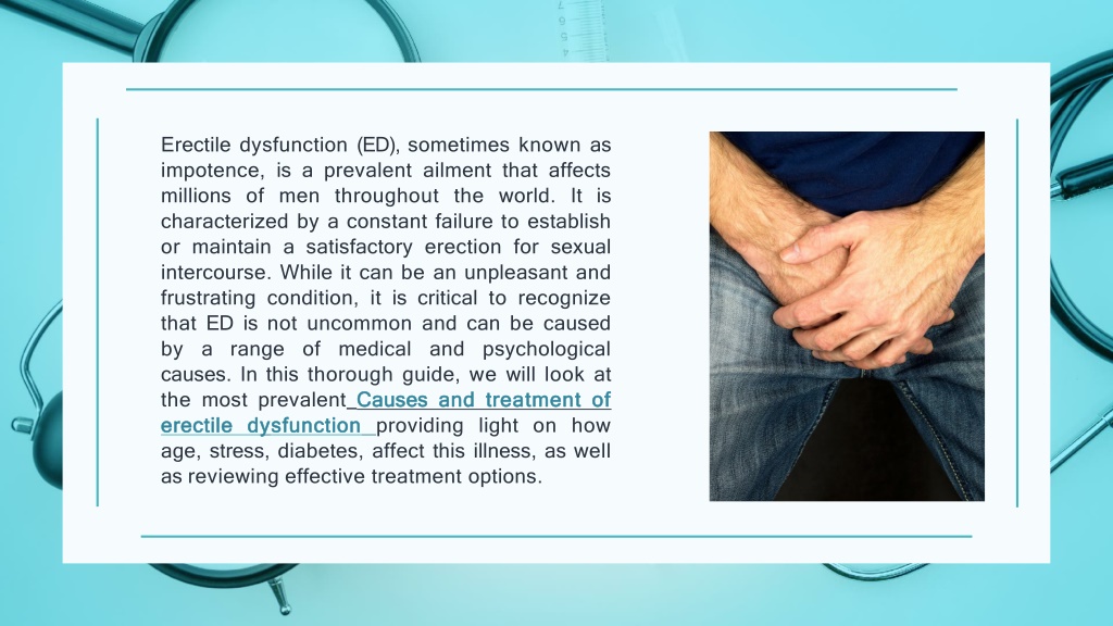 Ppt Causes And Treatment Of Erectile Dysfunction Powerpoint Presentation Id12512866 1052