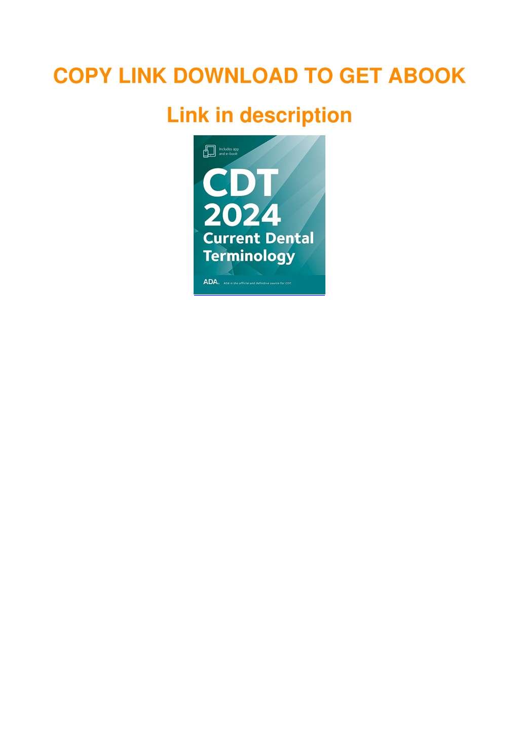 PPT PDF/READ/DOWNLOAD CDT 2024 Book and App PowerPoint Presentation