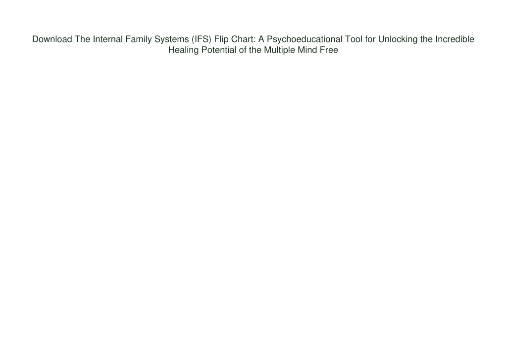 PPT Download The Internal Family Systems (IFS) Flip Chart A