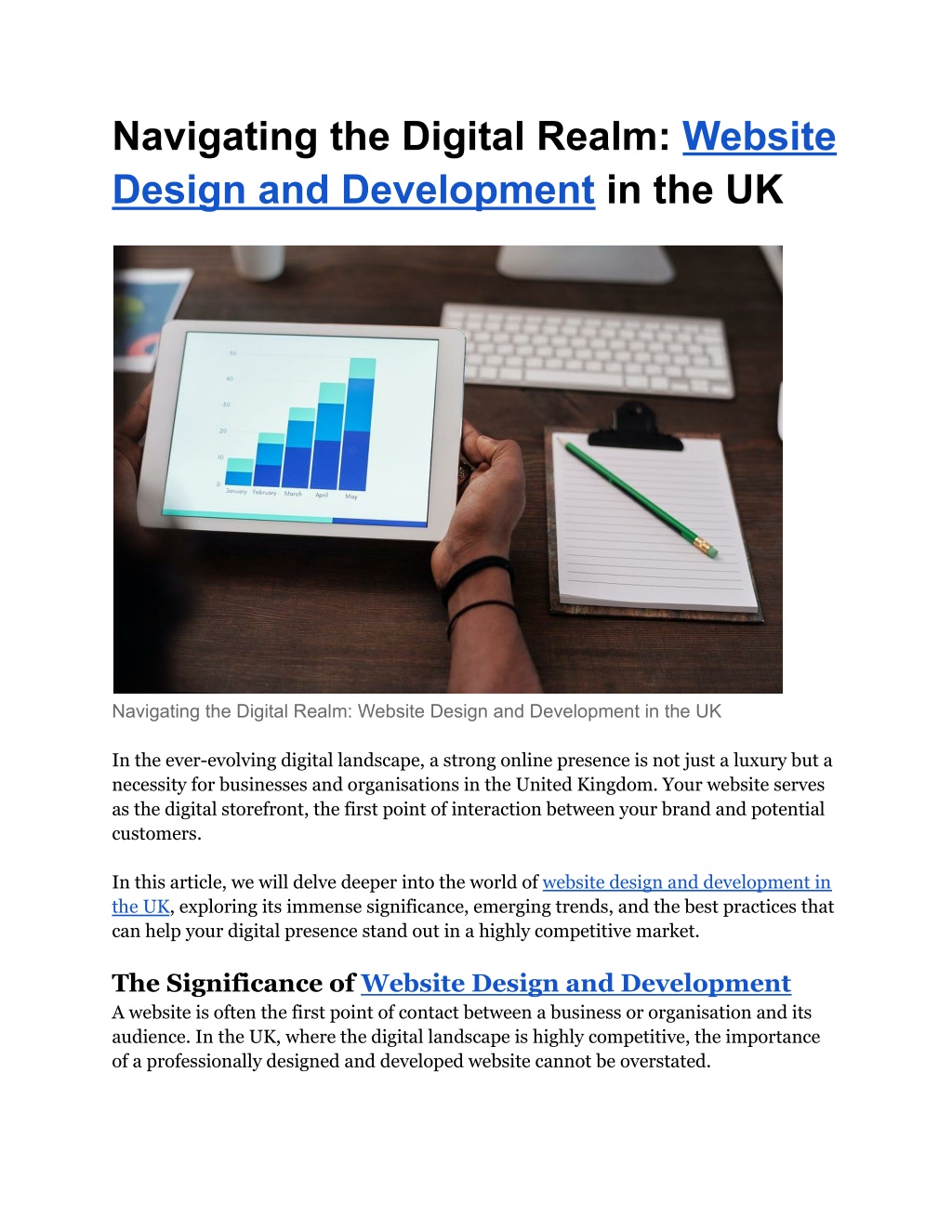 PPT - Navigating the Digital Realm: Website Design and Development in 