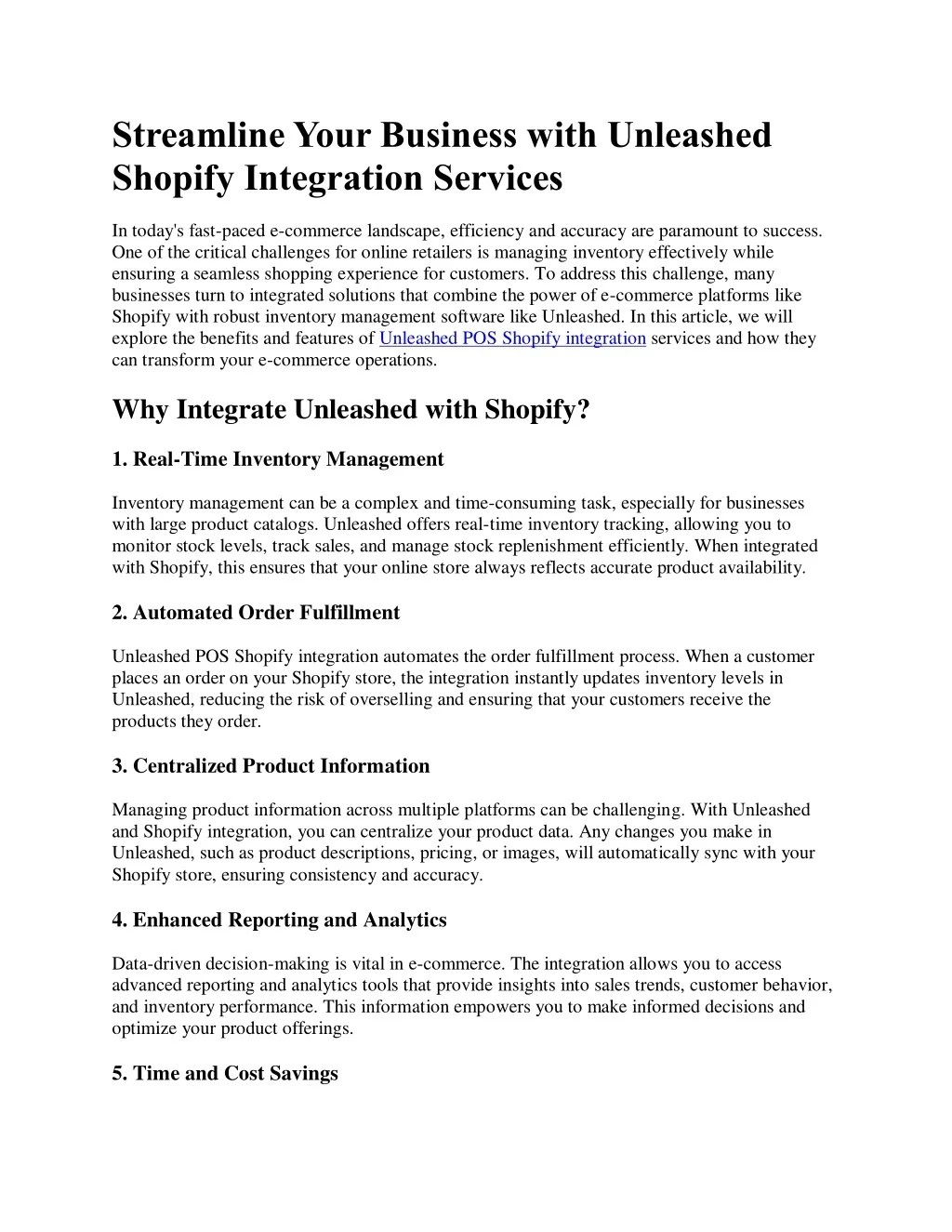 PPT - Unleashed Shopify Integration Services PowerPoint Presentation ...