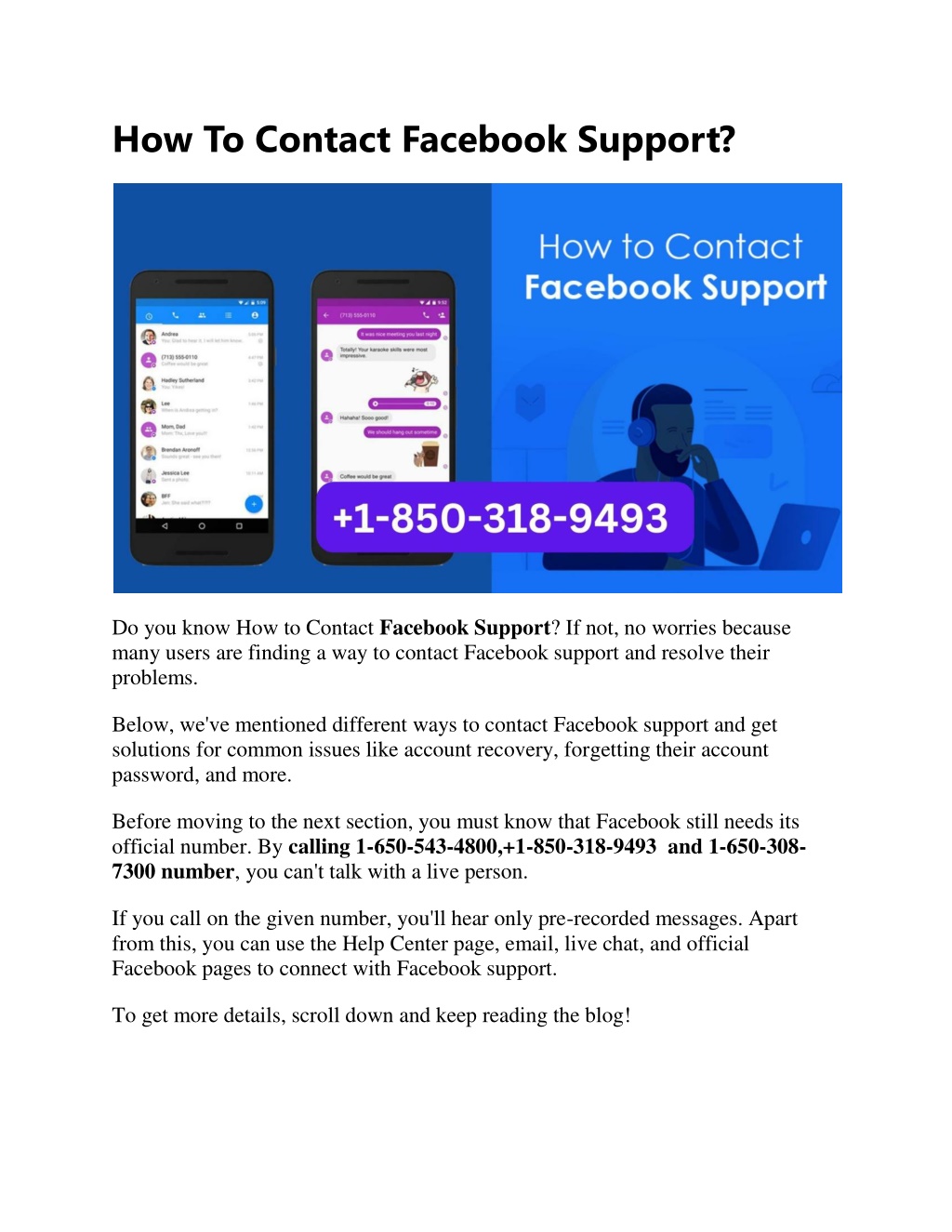 How to Contact Facebook Support?, Chat, Email
