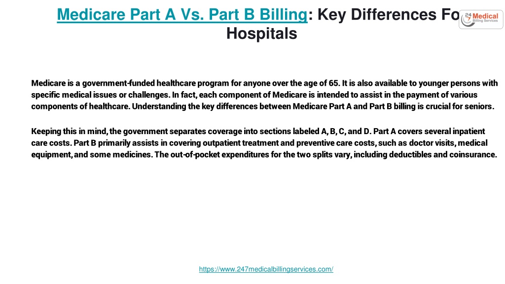 PPT - Medicare Part A Vs. Part B Billing_ Key Differences For Hospitals ...