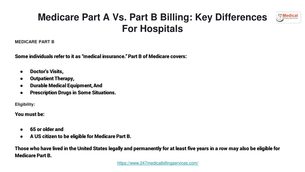 PPT - Medicare Part A Vs. Part B Billing_ Key Differences For Hospitals ...