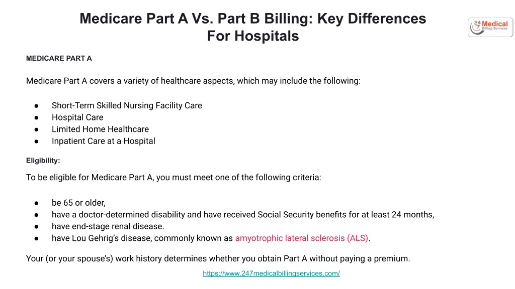 PPT - Medicare Part A Vs. Part B Billing_ Key Differences For Hospitals ...