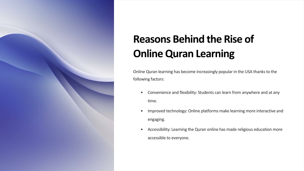 PPT - The Rise of Online Quran Learning in the USA PowerPoint Presentation - ID:12529999