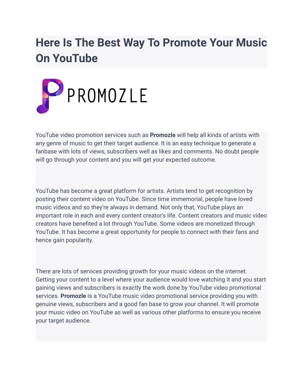 How To Promote Your Music Video On