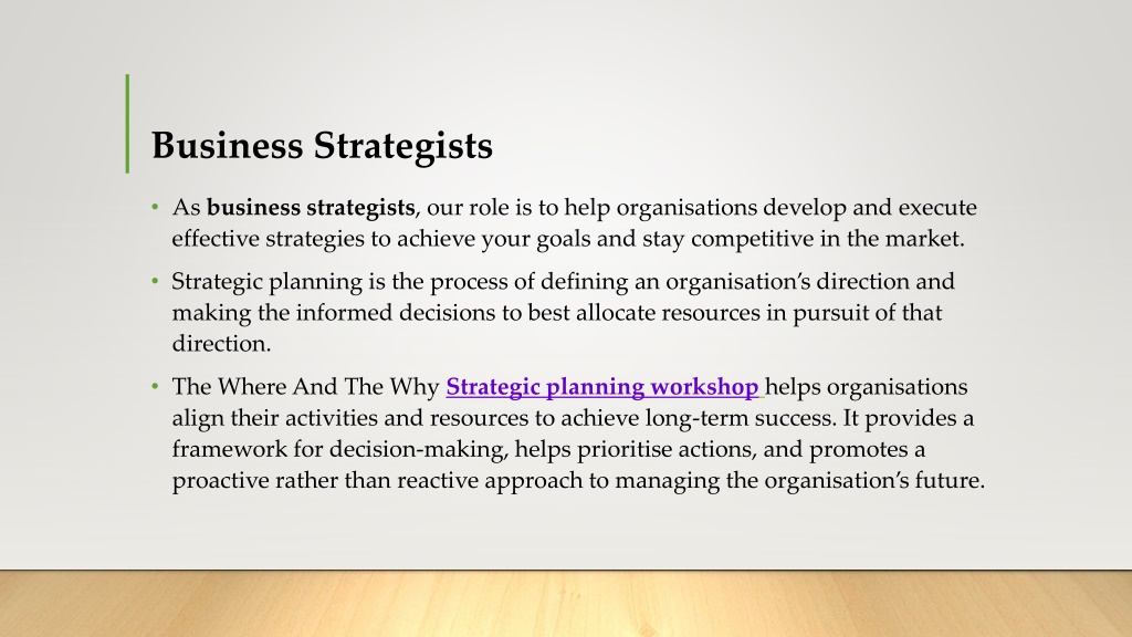 PPT - Strategic Planning Workshop in Australia PowerPoint Presentation ...