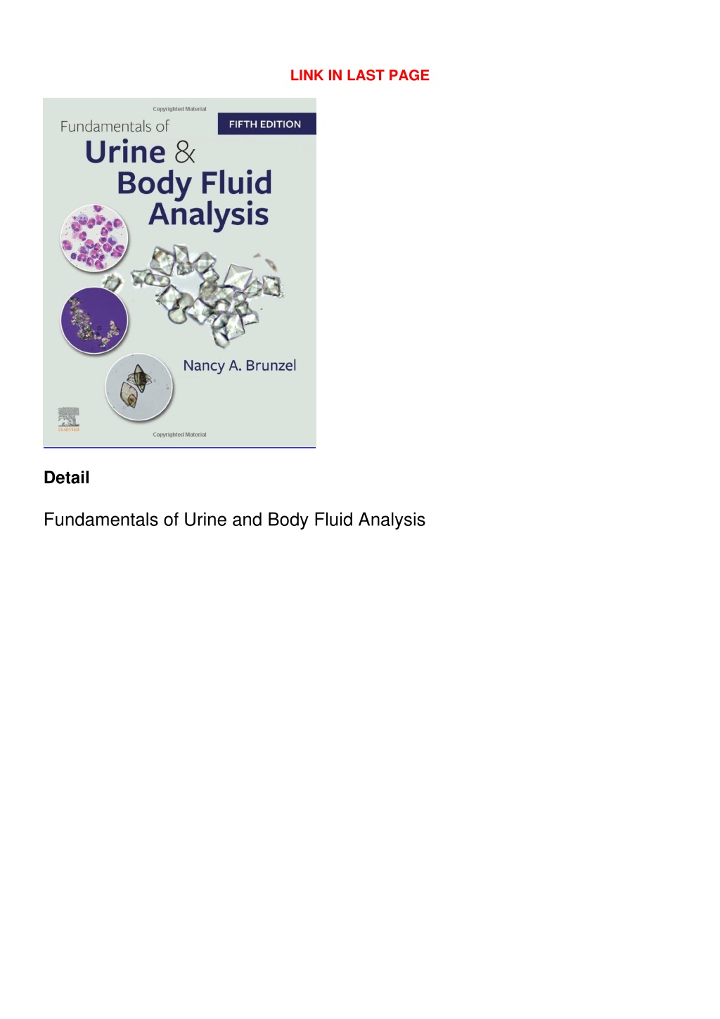 PPT - DOWNLOAD/PDF Fundamentals of Urine and Body Fluid Analysis ...