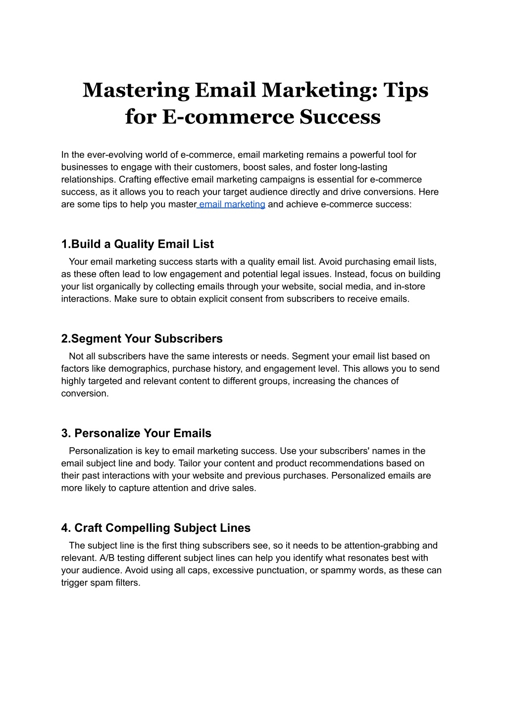 PPT - Mastering Email Marketing_ Tips for E-commerce Success PowerPoint  Presentation - ID:12532115