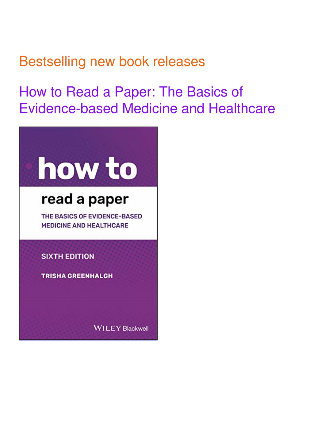 PPT - PDF_ How To Read A Paper: The Basics Of Evidence-based Medicine ...