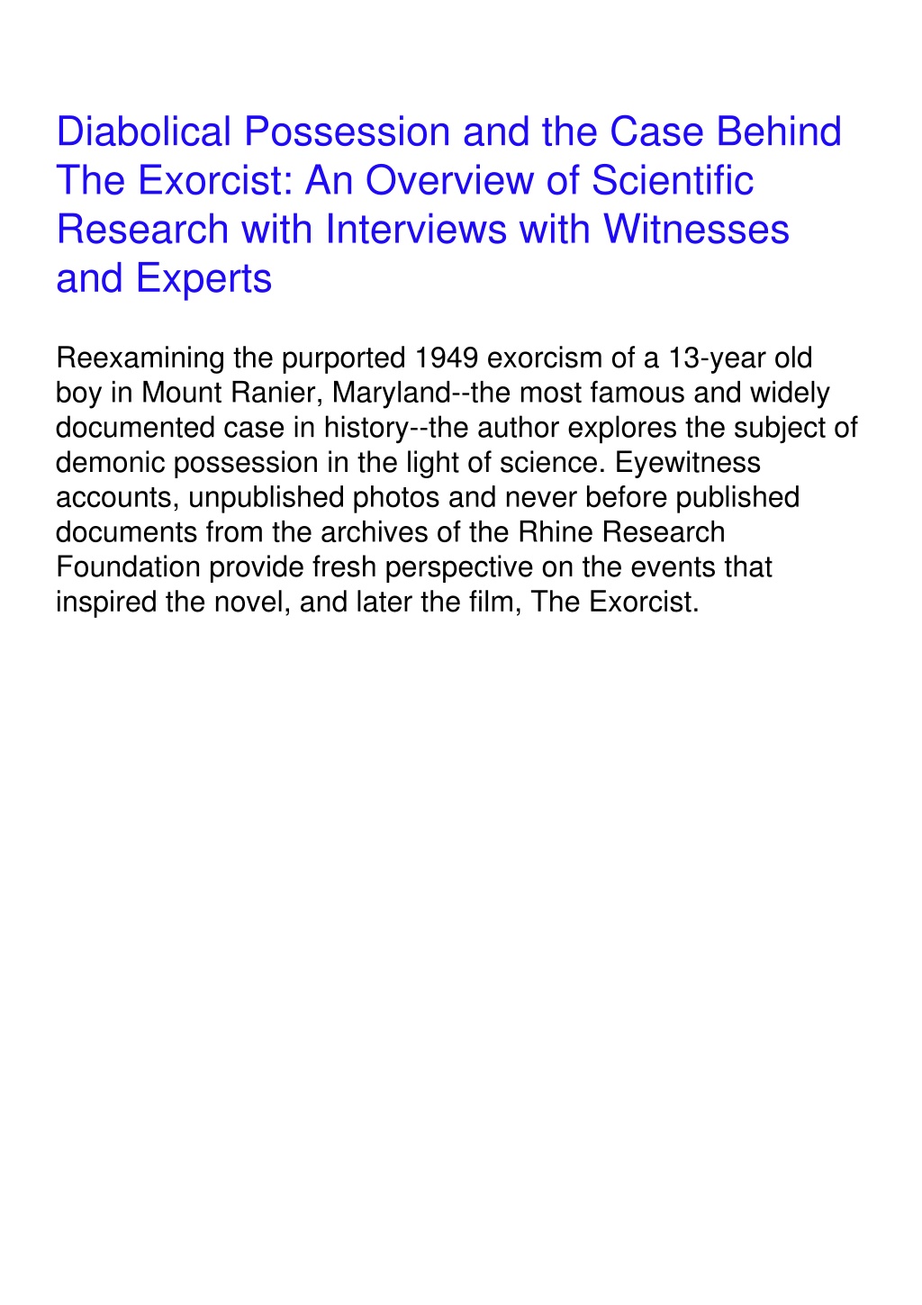 Ppt Download Book Pdf Diabolical Possession And The Case Behind The Exorcist An Overview Of 1980