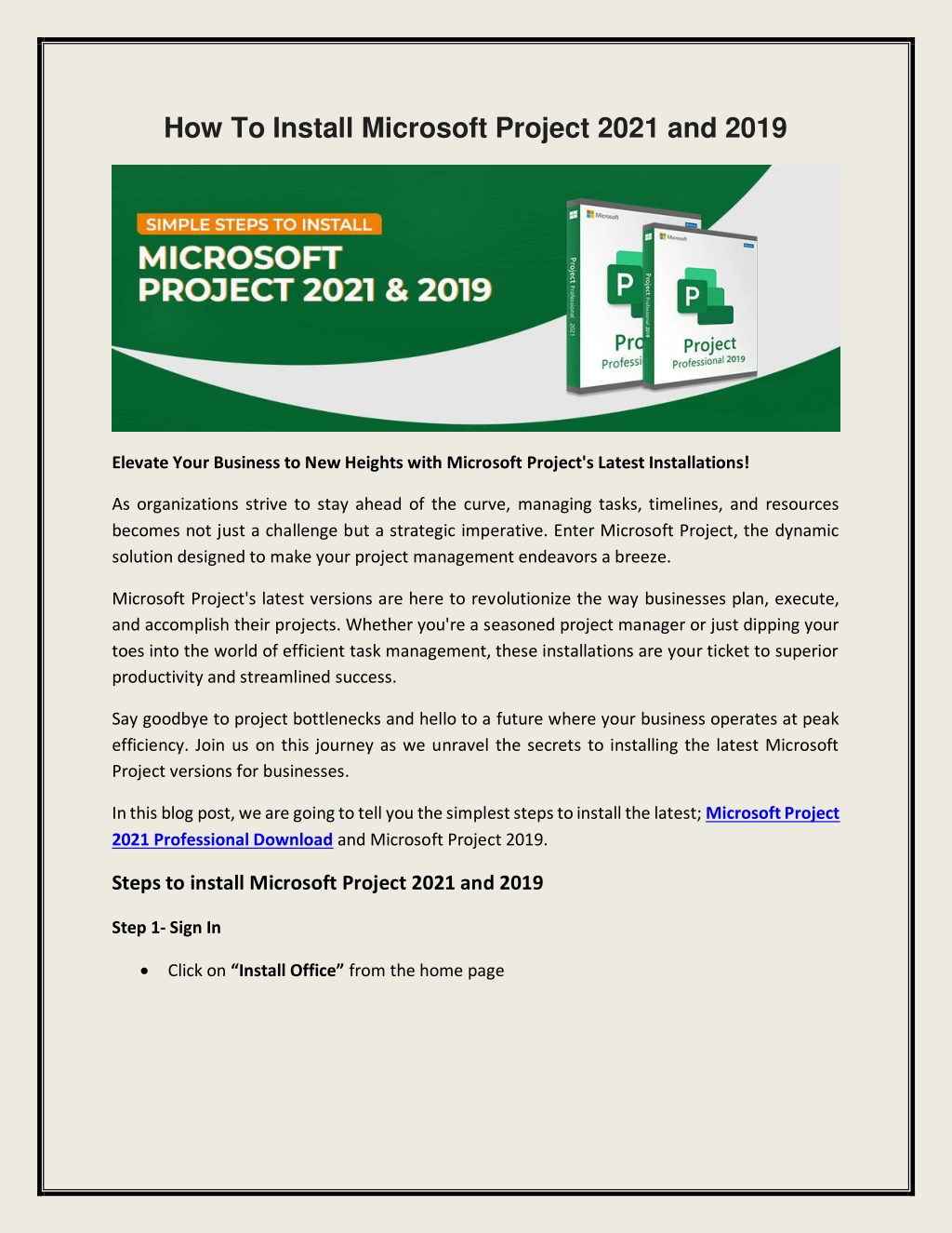 PPT - How To Install Microsoft Project 2021 and 2019 PowerPoint