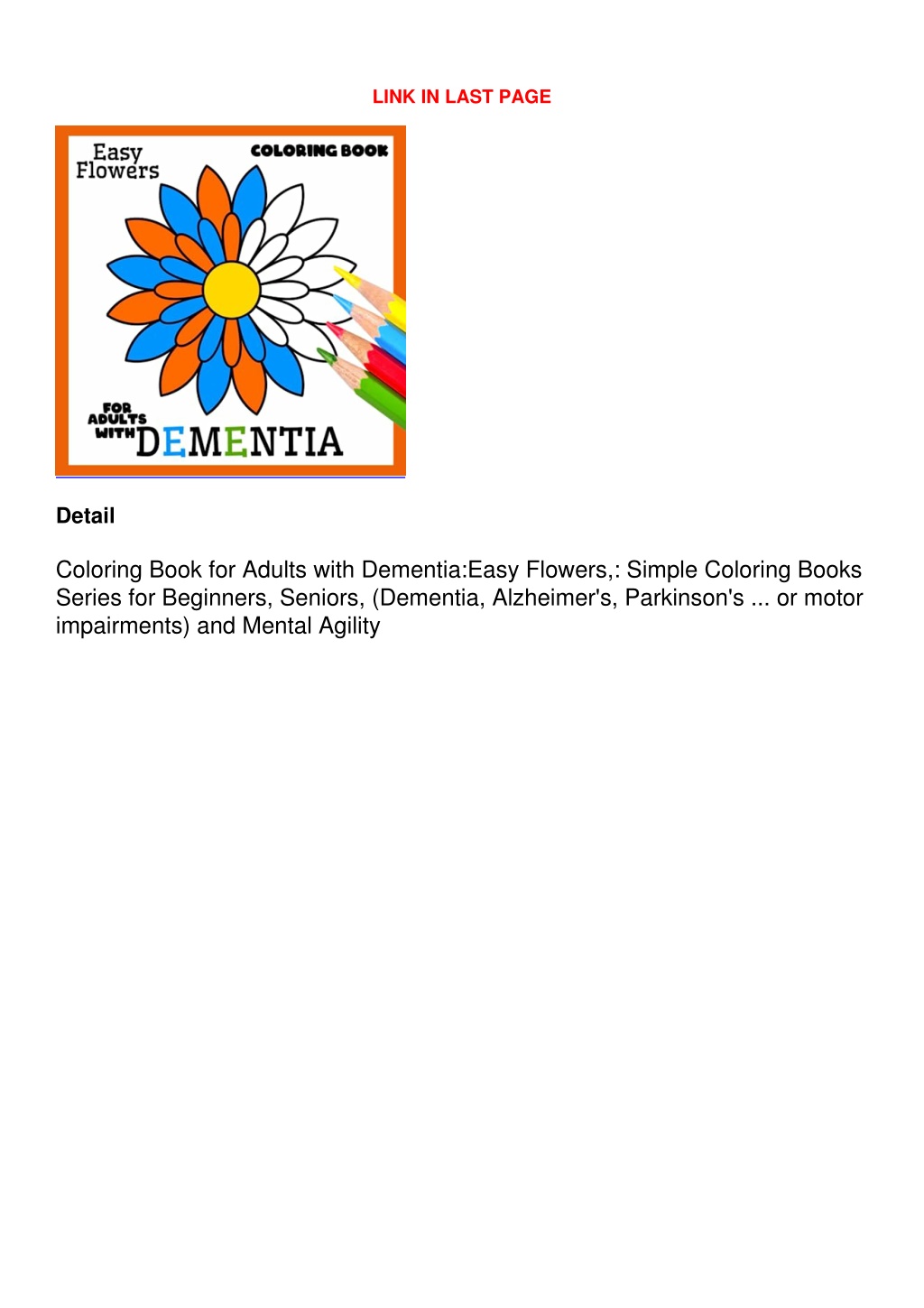 Coloring Book for Adults with Dementia:Hearts: Simple Coloring Books Series  for Beginners, Seniors,(Dementia, Alzheimer's disease, Parkinson's  or