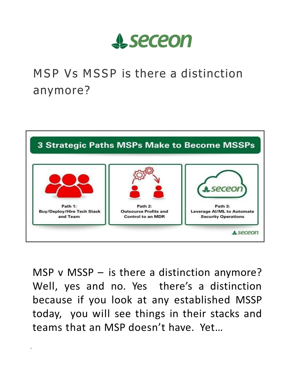 PPT - MSP Vs MSSP is there a distinction anymore PowerPoint ...