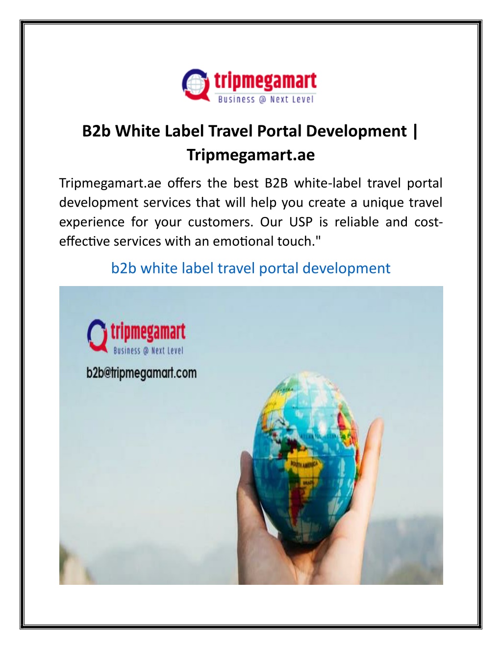 PPT - B2b White Label Travel Portal Development PowerPoint Presentation ...