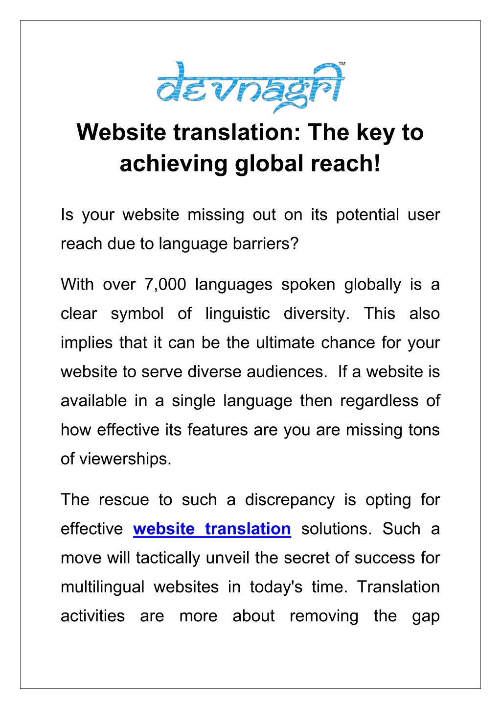 PPT - Website Translation: The key to achieving global reach! PowerPoint Presentation - ID:12547208