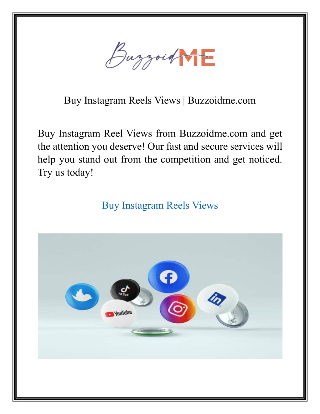 PPT - Buy Instagram Reels Views Buzzoidme PowerPoint Presentation